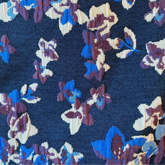 Anthropologie MAEVE Cardana Embossed Floral Colorful Straight Mini Skirt Size 0 - Picture 3 of 11